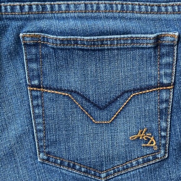 HARLEY-DAVIDSON Y2K Bootcut Jeans - Size 10 Long - Picture 5 of 13